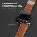 Apple Watch (42/44/SE/45/46/49mm) Dux Ducis YA-rem i ekte skinn med M-spenne - brun