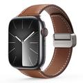 Apple Watch (42/44/SE/45/46/49mm) Dux Ducis YA-rem i ekte skinn med M-spenne - brun