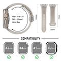 Apple Watch (42/44/SE/45/46/49mm) silikonrem med vertikale linjer og titankobling - Stjernelys