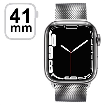 Apple Watch 7 LTE MKHX3FD/A - Rustfritt Stål, Milanese Loop, 41mm - Sølv