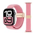 Apple Watch Flettet nylonrem med magnetlås - 49mm/46mm/45mm/44mm - rosa
