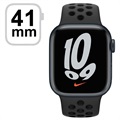Apple Watch Nike 7 LTE MKJ43FD/A - Aluminum, Antracit/Svart Sportband, 41mm - Midnatt