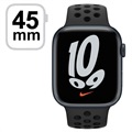 Apple Watch Nike 7 WiFi MKNC3FD/A - Aluminum, Antracit/Svart Sportband, 45mm