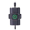 Apple Watch-powerbank 5000mAh - magnetisk trådløs lader - svart