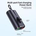 Apple Watch-powerbank 5000mAh - magnetisk trådløs lader - svart