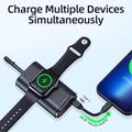 Apple Watch-powerbank 5000mAh - magnetisk trådløs lader - svart