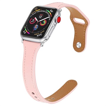 Apple Watch 1011/10/9/8/SE 3/SE (2022)/7/SE/6/5/4/3/2/1 Premium Lærrem - 42mm/41mm/40mm/38mm - Rosa