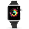 Apple Watch Ultra 3/2/Ultra/11/10/9/8/SE 3/(2022)/7/SE/6/5/4/3/2/1 Premium Lærrem - 46mm/45mm/44mm/42mm - Svart