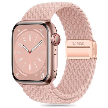 Apple Watch Series 11/10/9/8/7/6/SE 3/SE Tech-Protect NylonMag-rem - 40mm/41mm/42mm - Støvete rose