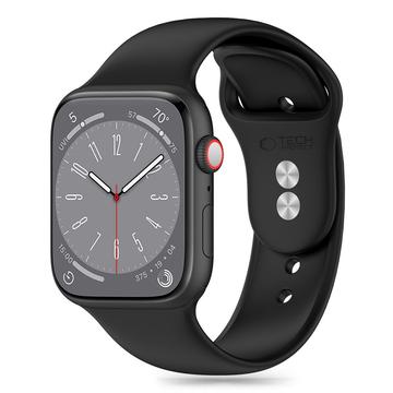 Apple Watch Series 11/10/9/8/7/6/SE 3/SE Tech-Protect silikonrem - 40mm/41mm/42mm - Svart