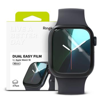 Apple Watch Series 11/10 Ringke Dual Easy Film skjermbeskytter - 46mm - 3 stk.