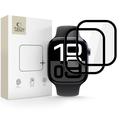 Apple Watch Series 11/10 Tech-Protect Glass Flex+ Hybrid skjermbeskytter - 46mm - 2 stk. - Svart kant