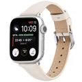 Apple Watch Series 11/10/9/8/SE 3/SE (2022)/7/SE/6/5/4/3/2/1 - Tynn lærrem - 42mm/41mm/40mm/38mm - Beige