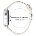 Apple Watch Series 11/10/9/8/SE 3/SE (2022)/7/SE/6/5/4/3/2/1 - Tynn lærrem - 42mm/41mm/40mm/38mm - Beige