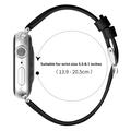 Apple Watch Series 11/10/9/8/SE 3/SE (2022)/7/SE/6/5/4/3/2/1 - Tynn lærrem - 42mm/41mm/40mm/38mm - Svart
