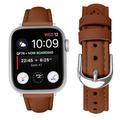 Apple Watch Series 11/10/9/8/SE 3/SE (2022)/7/SE/6/5/4/3/2/1 - Tynn lærrem - 42mm/41mm/40mm/38mm - Brun