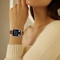 Apple Watch Series 11/10/9/8/SE 3/SE (2022)/7/SE/6/5/4/3/2/1 - Tynn lærrem - 42mm/41mm/40mm/38mm - Brun