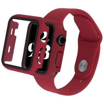 Apple Watch Series 7/8 Plastdeksel med Skjermbeskytter - 45mm - Vinrød