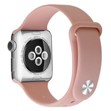Apple Watch Series SE 3/SE(2023)/11/10/9/8/SE (2022)/7/SE/6/5/4/3/2/1 Soft Silikon Strap - 42mm/41mm/40mm/38mm - Rosa
