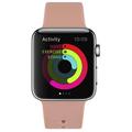 Apple Watch Series SE 3/SE(2023)/11/10/9/8/SE (2022)/7/SE/6/5/4/3/2/1 Soft Silikon Strap - 42mm/41mm/40mm/38mm - Rosa
