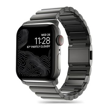 Apple Watch Series Ultra 3/2/Ultra/11/10/9/8/SE 3/(2022)/7/SE/6/5/4/3/2/1 Tech-Protect SteelBand rustfritt stålrem - 49mm/46mm/45mm/44mm/42mm - Svart