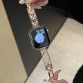 Apple Watch Ultra 3/2/Ultra/11/10/9/8/7/6/5/4/3/2/1/SE 2025/2022/2020 Luksuriøst armbånd i kobber - Rosagull
