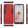 Huawei P20 Armor Hybrid-deksel med Stativ - Rød