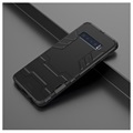 Armor-serien Samsung Galaxy S10 Hybrid-deksel med Stativ - Svart