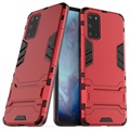 Armor Series Samsung Galaxy S20 Hybrid-deksel med Stativ - Rød