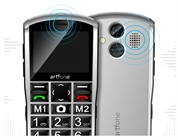 Artfone A400 Seniro Mobiltelefon for Eldre med SOS - Dual SIM - Grå