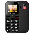 Artfone CS182 Mobiltelefon for Eldre - Dual SIM, SOS - Svart