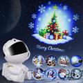Astronaut som klemmer stjerne-juleprojektorlampe - USB-drevet