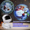 Astronaut som klemmer stjerne-juleprojektorlampe - USB-drevet