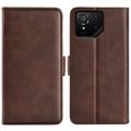 Asus ROG Phone 9 Pro lommebokveske med magnetisk lukking - kalvestruktur - brun