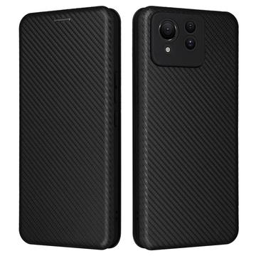 Asus Zenfone 11 Ultra Flip-deksel - Karbonfiber - Svart