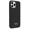 iPhone 13 Pro Max Audi Metal Logo Silikondeksel - Svart