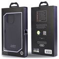 iPhone 14 Pro Max Audi Metal Logo Silikondeksel - Svart