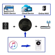AudioCast M5 WiFi-adapter for høyttalere - AirPlay, DLNA, Spotify - Svart