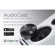 AudioCast M5 WiFi-adapter for høyttalere - AirPlay, DLNA, Spotify - Svart