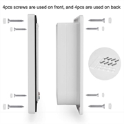 Auto-Lock kjæledyrdør med 4-veis låsesystem for katter og små hunder - M - Hvit