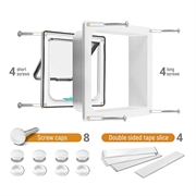 Auto-Lock kjæledyrdør med 4-veis låsesystem for katter og små hunder - S - Hvit