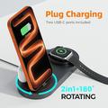 B-33 3-i-1 trådløs ladestasjon med USB-C-kontakter - 15W - svart