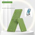 B023 68-tasters magnetisk sammenleggbart trådløst tastatur med telefonstativ - QWERTY - grønn