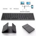 B089 Sammenleggbart trådløst tastatur med talltastatur - 81 taster - grå
