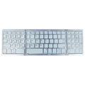 B089 Sammenleggbart trådløst tastatur med talltastatur - 81 taster - Sølv