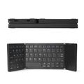 B089 Sammenleggbart trådløst tastatur med berøringsplate - 81 taster - svart