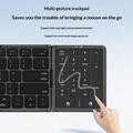 B089 ST Ultratynn Bluetooth-tastatur med trefoldig sammenlegging og smart styreplate - svart