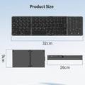 B089 ST Ultratynn Bluetooth-tastatur med trefoldig sammenlegging og smart styreplate - svart