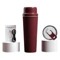 BDL-009 2-i-1 batteridrevet, bærbar juicepresser/blender - 650ml - vinrød