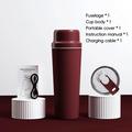 BDL-009 2-i-1 batteridrevet, bærbar juicepresser/blender - 650ml - vinrød